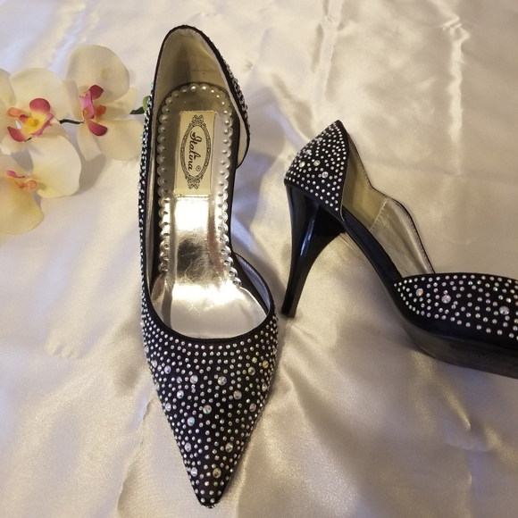 Italina AB Rhinestones Shoes size 8 1/2 - Picture 6 of 7